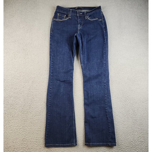 Levis Jeans Women 29 (26x31) Blue Curvy Bootcut 529 Stretch Dark Low Rise Ladies - Picture 1 of 10
